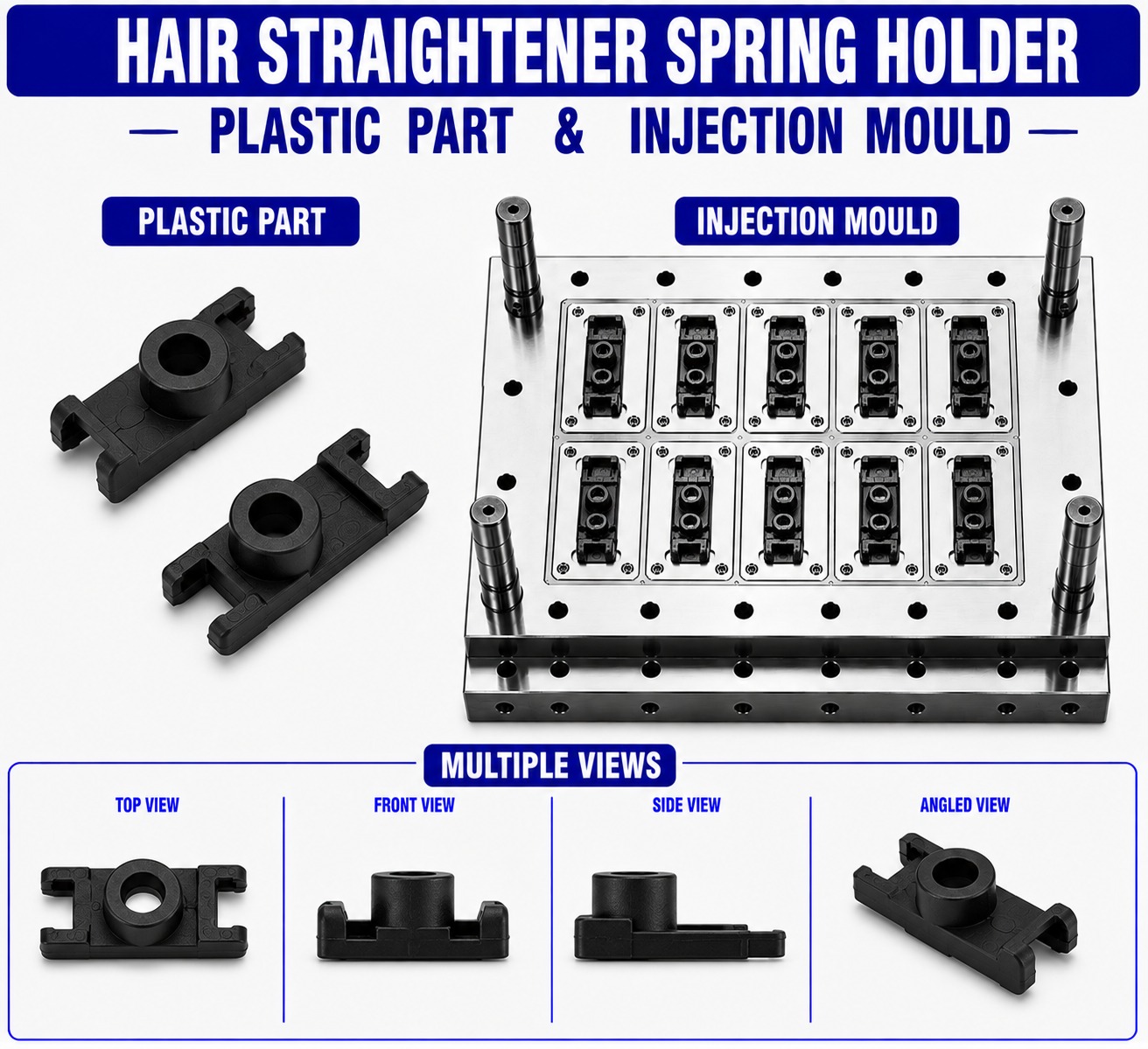 Hair Straightener Plastic Spring Holder Mould and Moulding Service